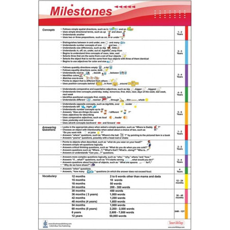 Milestone Large Poster, concept and questions by ages