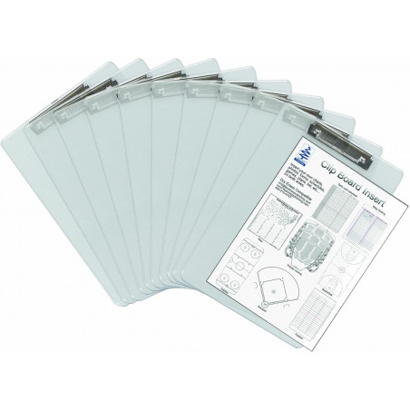 Clipboard, Transparent 10 Pack, Insert, See-Thru Insert Documents Both Sides Remain Visible. Dry Erase Compatible