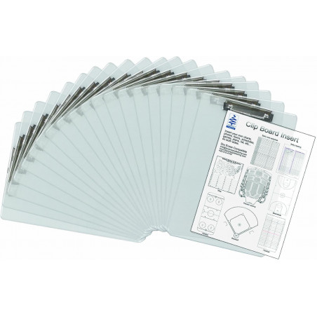 Clipboard, Transparent 20 Pack, Insert, See-Thru Insert Documents Both Sides Remain Visible. Dry Erase Compatible