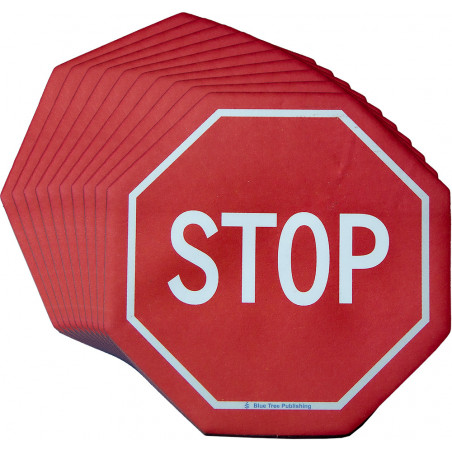 Stop Sign Sticky Notes 10 Pack