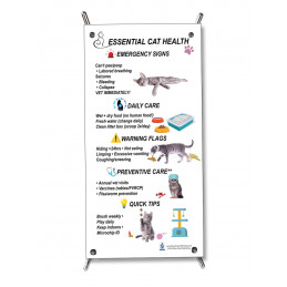 Keeping your cat healthy Chart for Veterinary Reference Small Poster