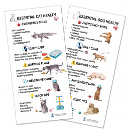 Keeping your Cat and Dog healthy Poster for Veterinary Reference Small Poster