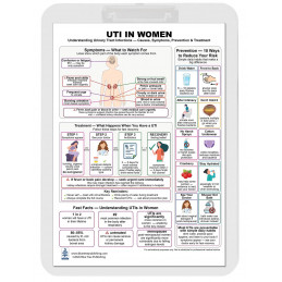 UTI in Women Clipboard — Durable A4 Clipboard with Removable Double-Sided Chart