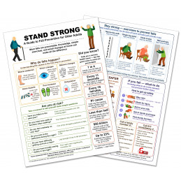 Fall Prevention Chart for Seniors – Stand Strong A4 Guide | Blue Tree Publishing