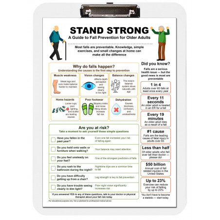 Stand Strong: A Guide to Fall Prevention for Older Adults – Educational Clipboard