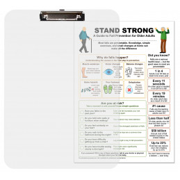 Fall Prevention Clipboard for Seniors – Stand Strong Guide | Blue Tree Publishing